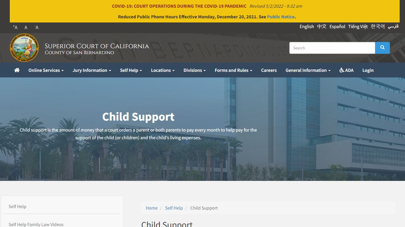 Child Support | Superior Court of California