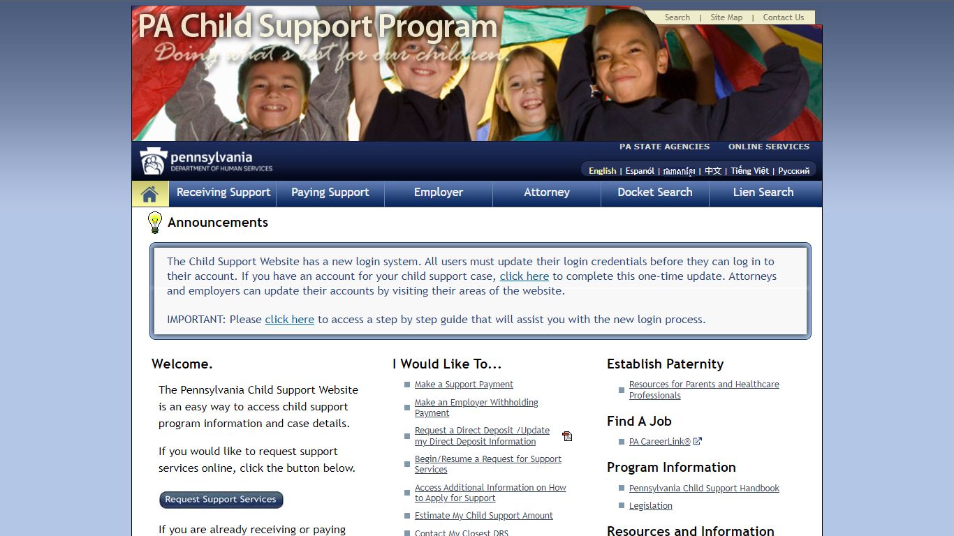 Pennsylvania Child Support Program